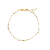 18 Karat Gold Süsswasserperlen Armband -267292
